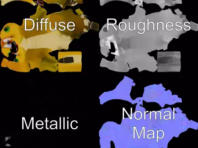 Friendly Dinosaur Rigged and Animated Character Model Low-poly 3D model