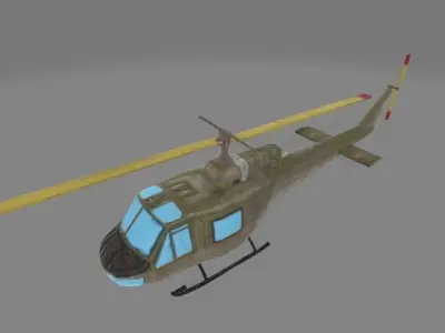 Helicopter for mobile game lov poly Low-poly 3D model