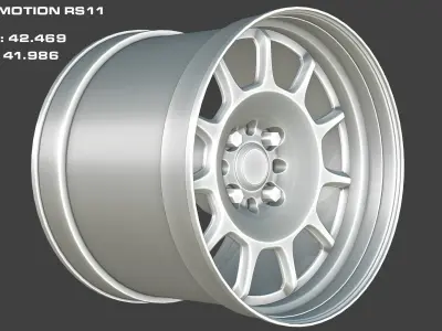 Wheel Pack Collection Low-poly 3D model