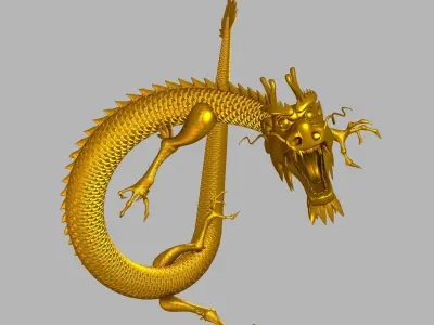 Chinese Gold Dragon  3D model
