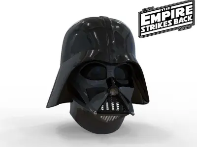 Darth Vader helmet Empire Strikes Back Accurate STL 3D print model