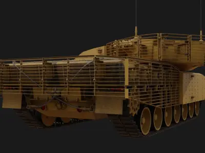 Leopard 2a4-t1 Low-poly 3D model