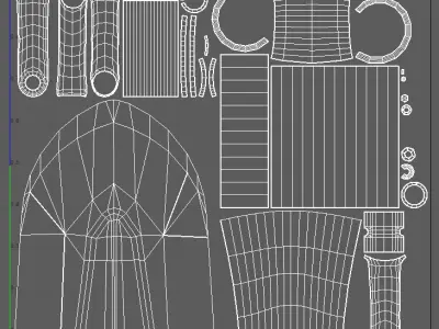 Low Poly Tactical Shovel Game Ready Survival Tool 3D Model Free low-poly 3D model