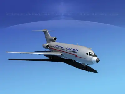 Boeing 727-100 American Airlines 1 3D model