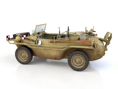 VW - Typ 166 - Schwimmwagen - 17 Armee HQ  3D model
