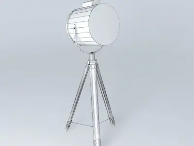 Mini Cannon Spotlight  lamp Free 3D model