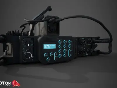 Military Radio Low-poly 3D model