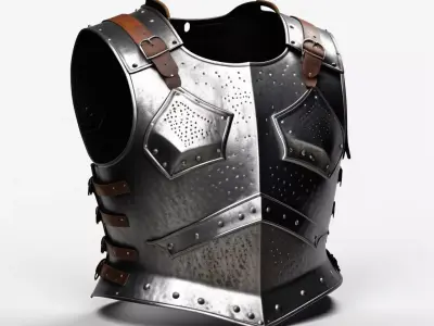 Medieval Knight Chest Armor Cuirass 3D model
