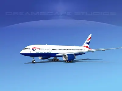 Boeing 787-8 British Airways 3D model