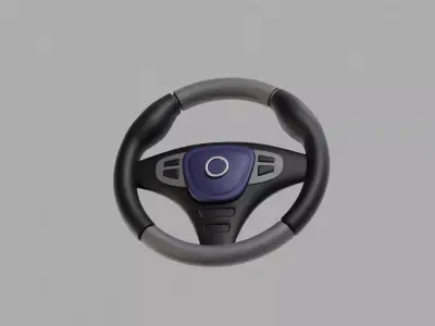 Steering Wheel Low-poly 3D model buy