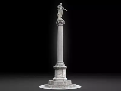 Carlo VI column Low-poly 3D model