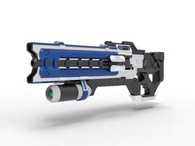 Electric Gun Low-poly 3D model