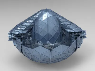 Elite dome shard tower ruin 2 3D model