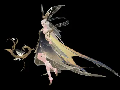 Night Elves Low-poly 3D model