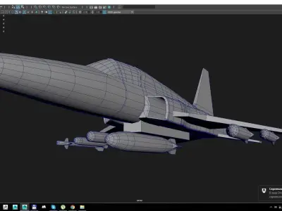 jet fighter Low-poly 3D model