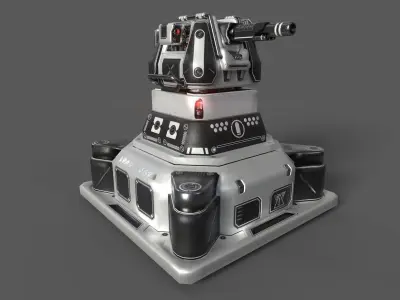 Small 50mm Cannon 3D model