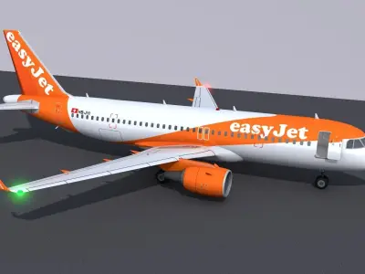 Airbus A320 livery Easy Jet 3D model