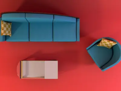 Colorful avant-garde furniture Free 3D model
