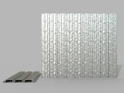 Corrugated galvanized sheets 1 Low-poly 3D model