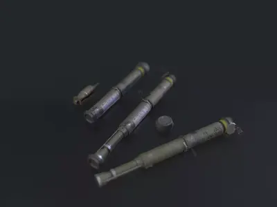 RPG-75 group of weapons Low-poly 3D model