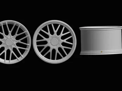RIM 3D model RSE 19x10 SILVER A2 1000 3D model