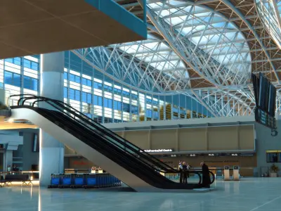 Airport California - USA 3D model