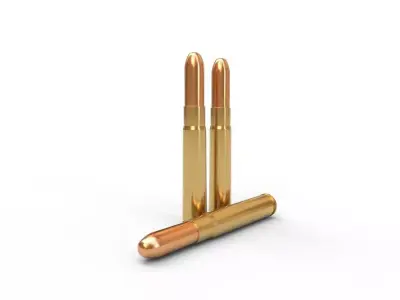93x57mm Mauser Ammo Low-poly 3D model