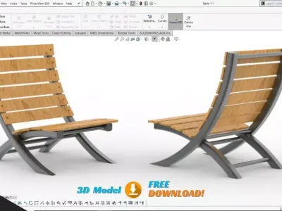 Furniture Design Beach Chair Free 3D model