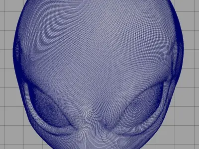 Alien 3D print model 2