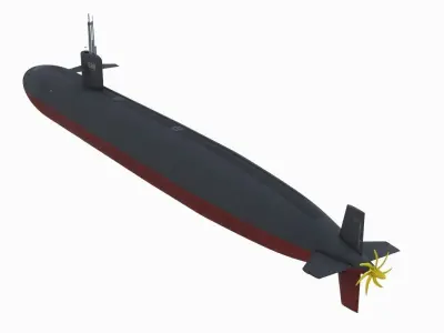 Los Angeles Class Submarine 3D model