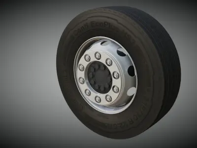 Truck Wheel Game Ready Model Low-poly 3D model