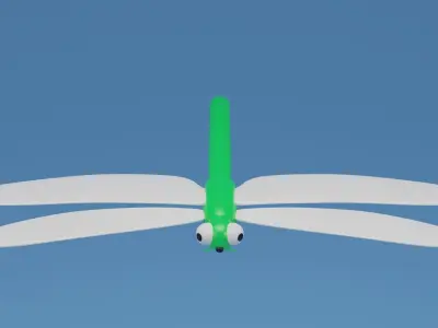 Cartoon Cute Dragonfly Toy 3D model