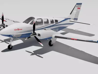 Beechcraft Baron G58 Angkasa Aviation Academy PK-LRV 3D model