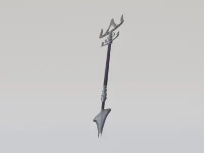Dark Trident Low-poly 3D model