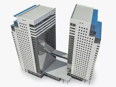 High-rise Office Building 04  Low-poly 3D model
