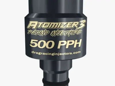 Billet Atomizer3 Fuel Injector - 500 PPH Low-poly 3D model