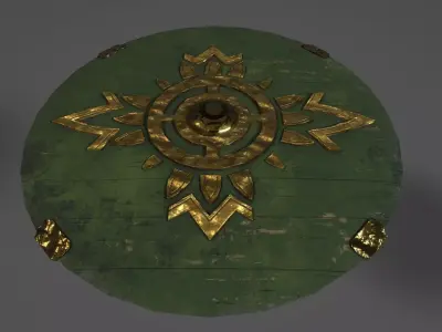Shield of Rohan Lowpoly PBR Game-Ready Low-poly 3D model