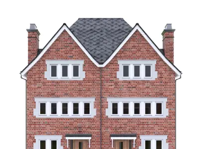 English Brick House 22 Low-poly 3D model
