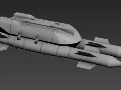 French AUF-2 and GBU 12 Paveway looks a like in 72 scale 3D print model