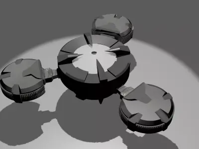 Space-ship 3D model drone Low-poly 3D model