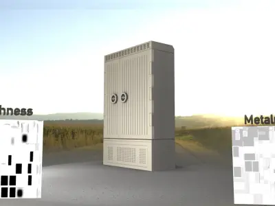 Electrical Distribution Cabinet 166 Low-poly 3D model