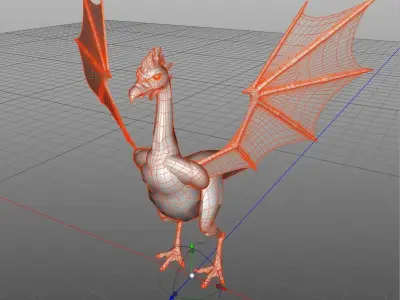 Basilisk Dragon Free low-poly 3D model