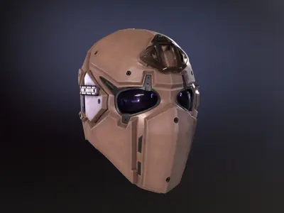 Ronin Ballistic Helmet Low-poly 3D model