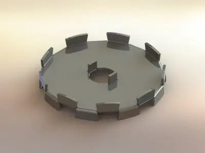 High shear disperser blade sheet metal design Free 3D model