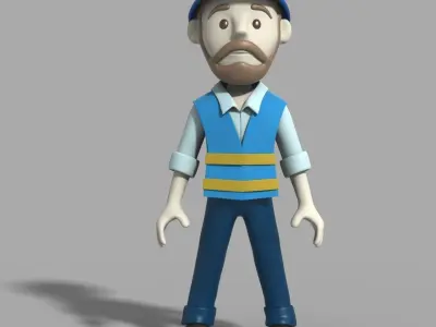 Engineer Cartoon 3D model