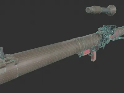  RPG-29 Vampir Low-poly 3D model