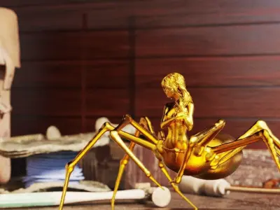 Lycosidae the Black Widow Free 3D print model