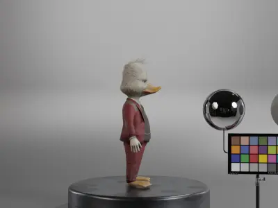 Howard The Duck Low-poly 3D model