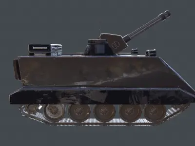 Vulcam Air Defense Low-poly 3D model