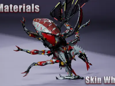 Sci-Fi Insect Stag-Beetle Low-poly 3D model